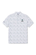 Men's  Allover Motif Polo (EE) White