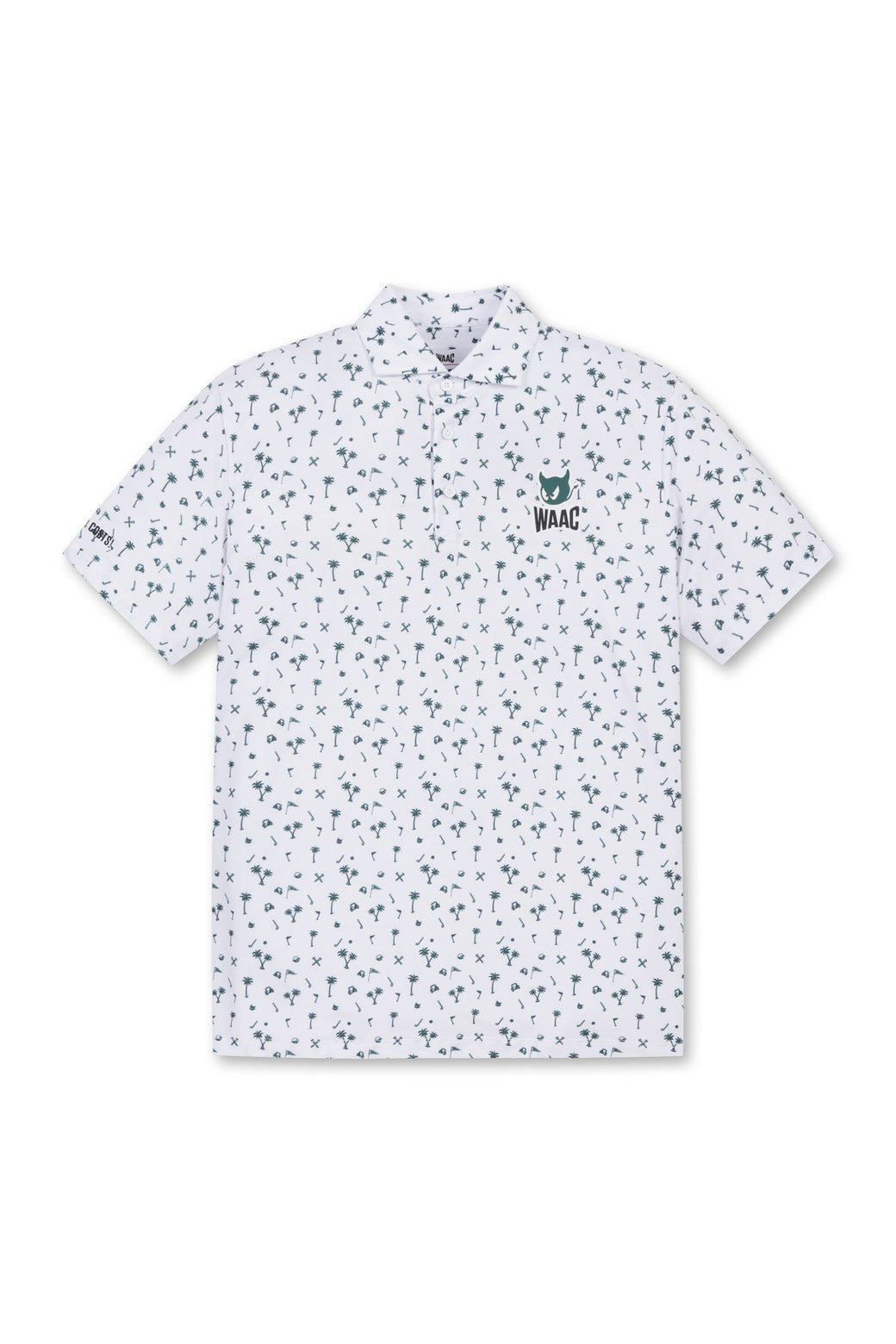 Men's  Allover Motif Polo (EE) White
