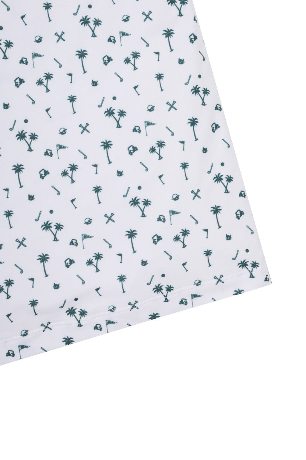 Men's  Allover Motif Polo (EE) White