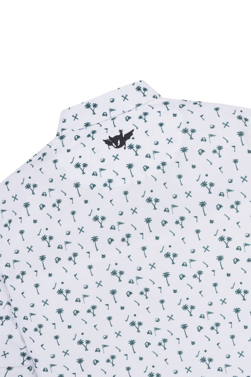 Men's  Allover Motif Polo (EE) White