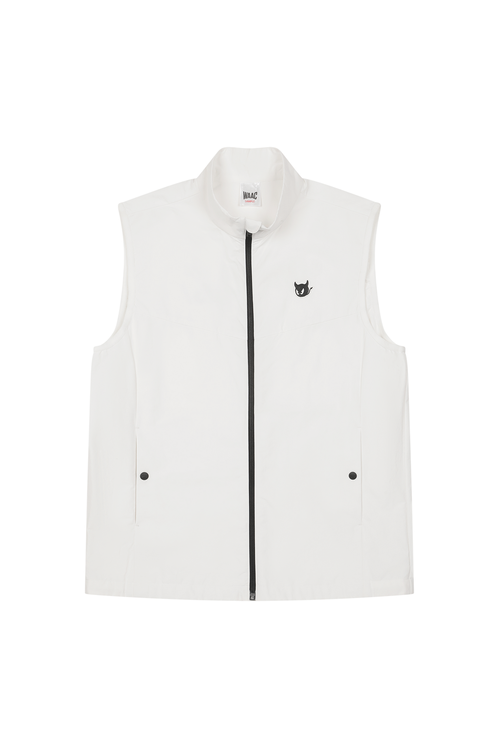 Men's Logo Zip-up Vest White