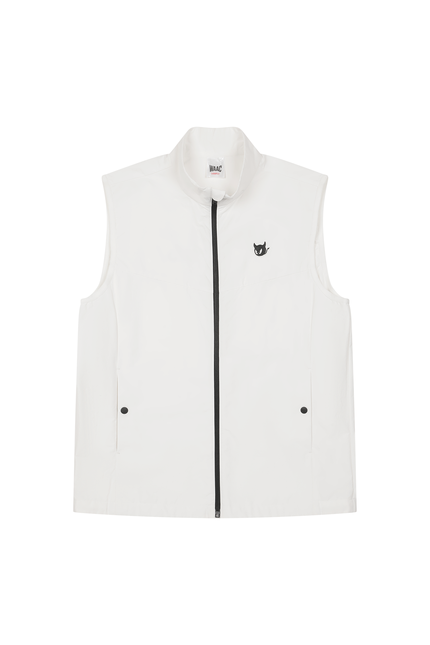 Men's Logo Zip-up Vest White