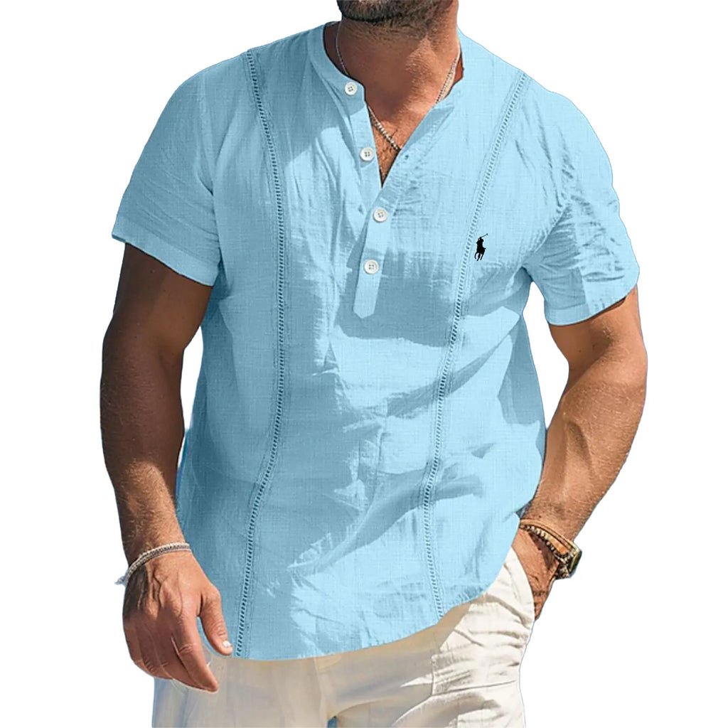 Men's Shirt Linen Shirt Guayabera Shirt Popover Shirt Summer Shirt