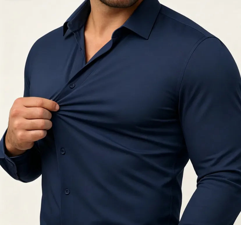 8-Pack Alimens&Gentle Men's Stretch Dress Shirts Short Sleeve Slim Fit Business Casual Button Down Shirts Muscle Fit Men's Dress Shirts Shortsleeve Menswear gifts for dad Top Plain