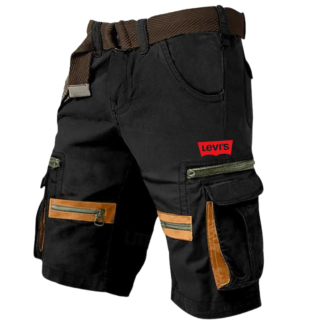 Men's Cargo Shorts Shorts Casual Shorts Multi Pocket Straight Leg  Zipper Pocket Plain