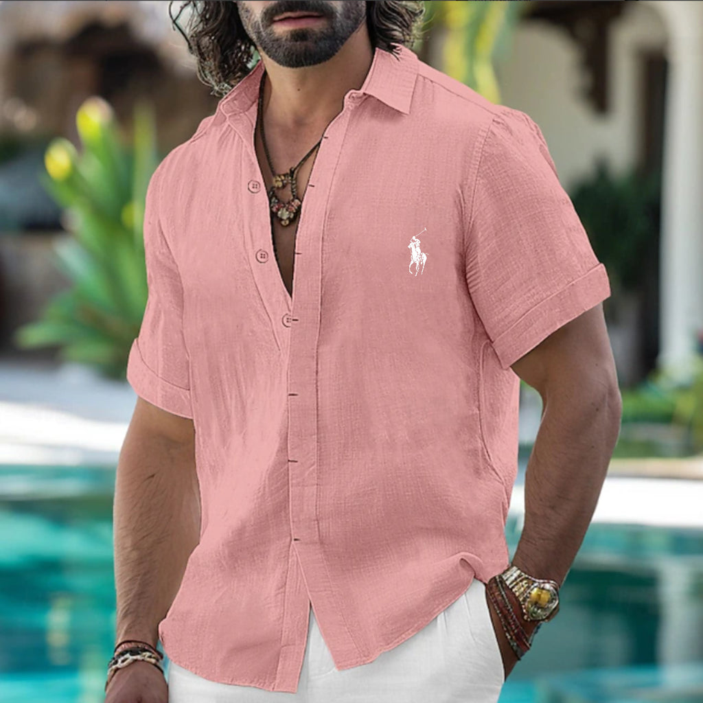 Men's Shirt Linen Shirt Summer Shirt Button Down Shirt Casual Shirt Beach Shirt Solid