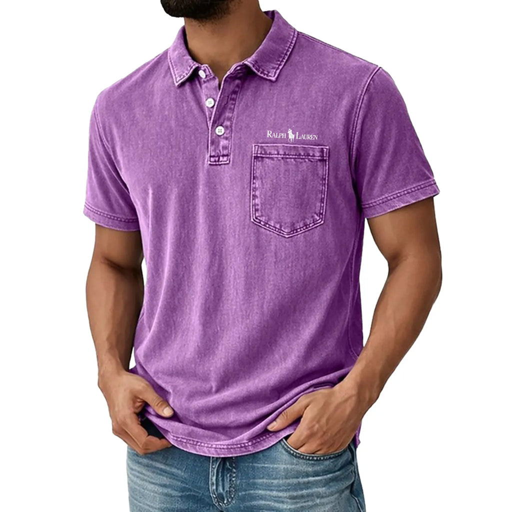Men's Shirt Casual Shirt Denim Shirt Cotton Acid Wash Shirt