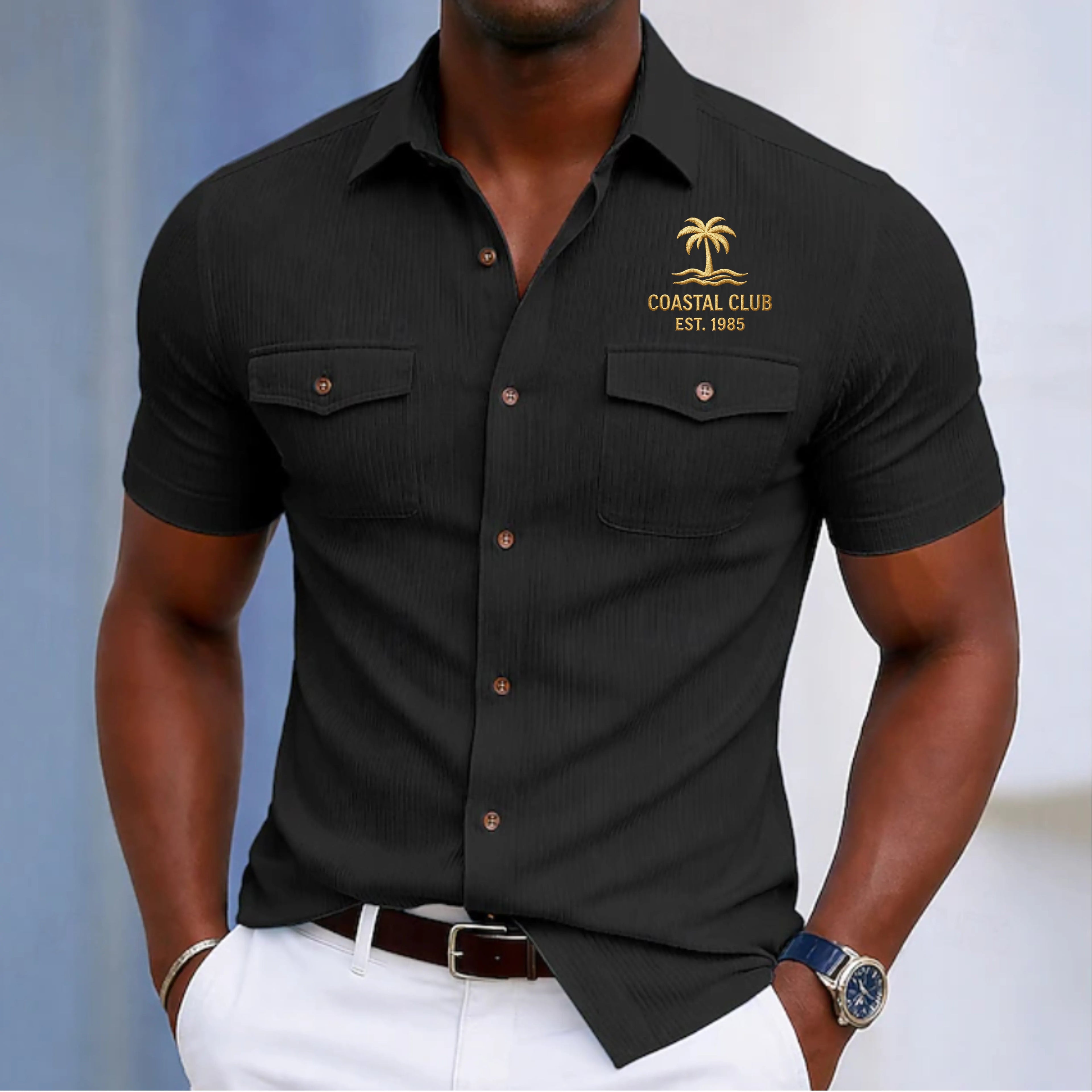 Men's Shirt Casual Shirt Corduroy Shirt Button Up Shirt