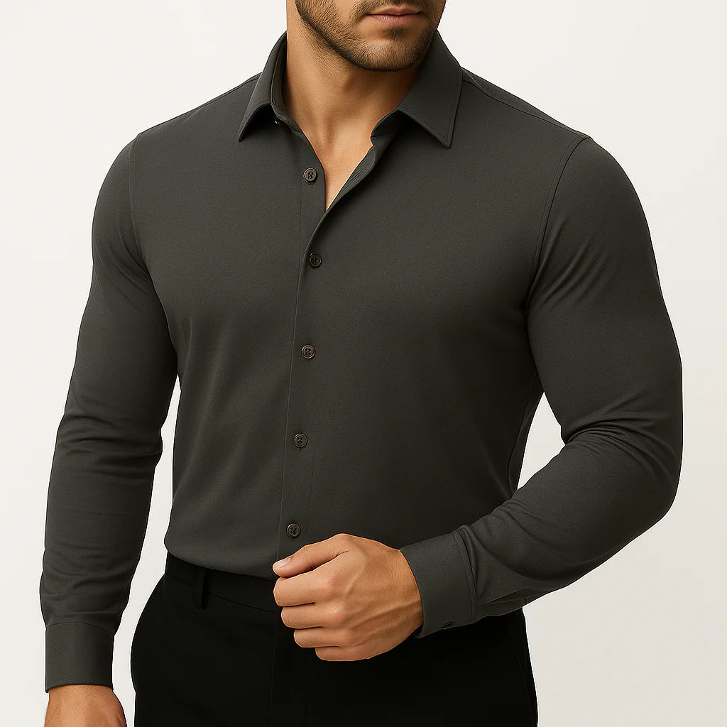 8-Pack Alimens&Gentle Men's Stretch Dress Shirts Short Sleeve Slim Fit Business Casual Button Down Shirts Muscle Fit Men's Dress Shirts Shortsleeve Menswear gifts for dad Top Plain