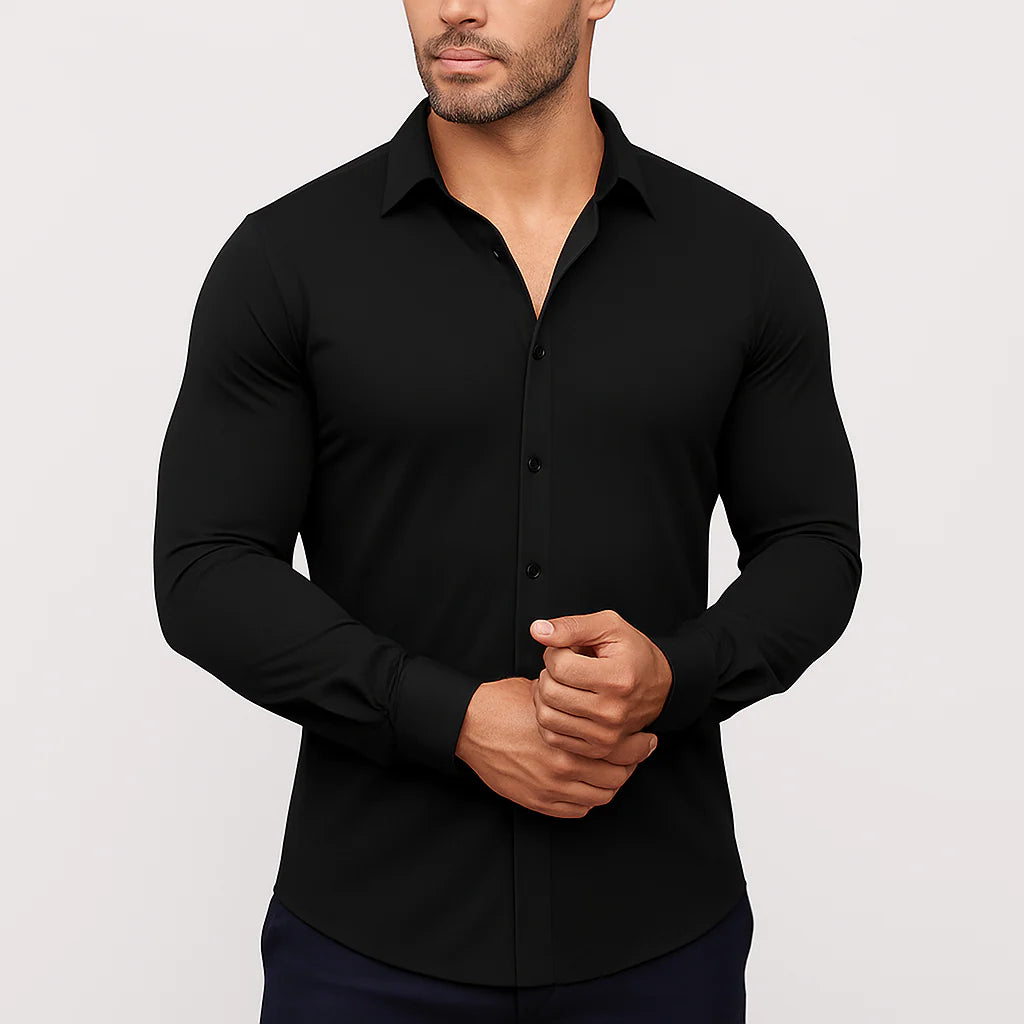 8-Pack Alimens&Gentle Men's Stretch Dress Shirts Short Sleeve Slim Fit Business Casual Button Down Shirts Muscle Fit Men's Dress Shirts Shortsleeve Menswear gifts for dad Top Plain