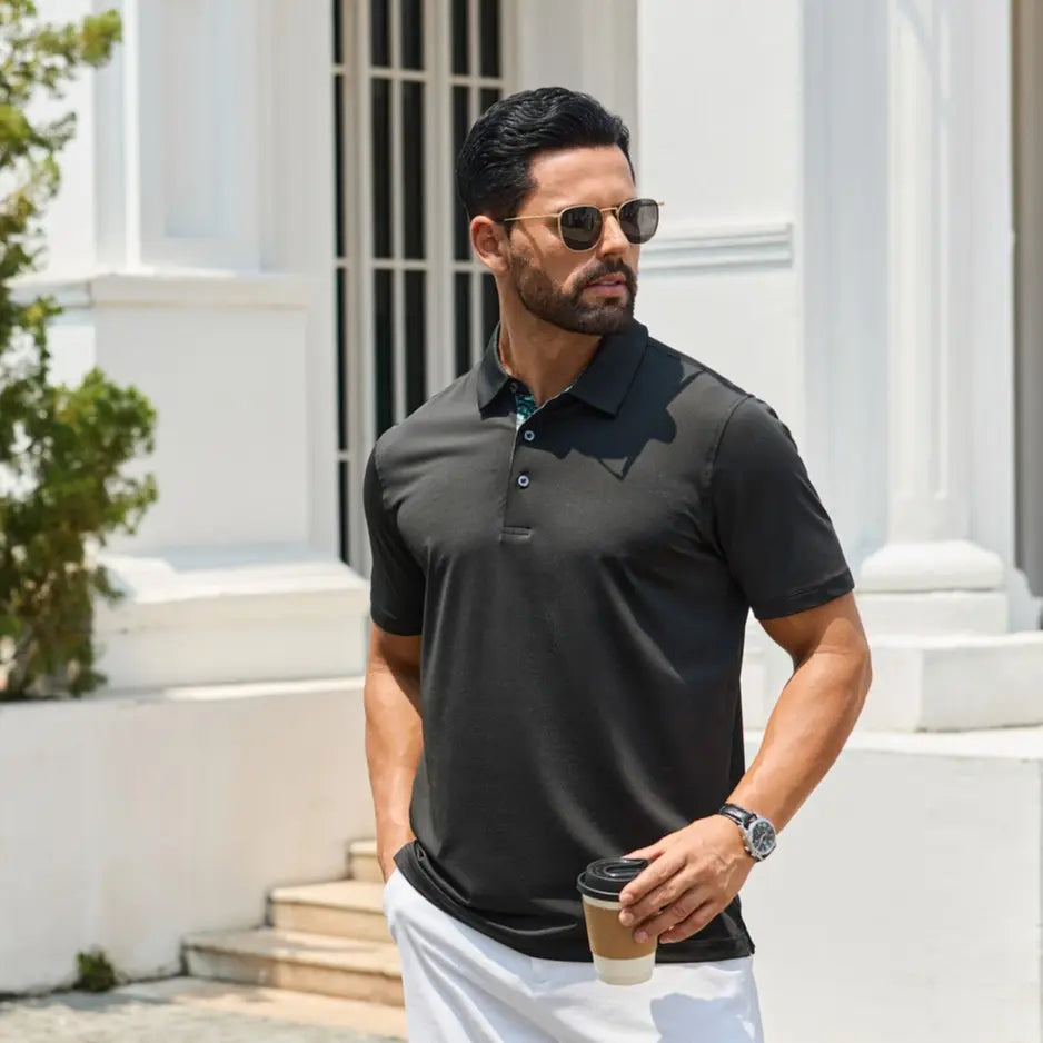 6-Pack Men's Polo Shirts – Soft Breathable Cotton, Comfortable Short Sleeve Casual Fit, Classic Collared Polo Shirts for Work, Golf, Travel & Everyday Wear
