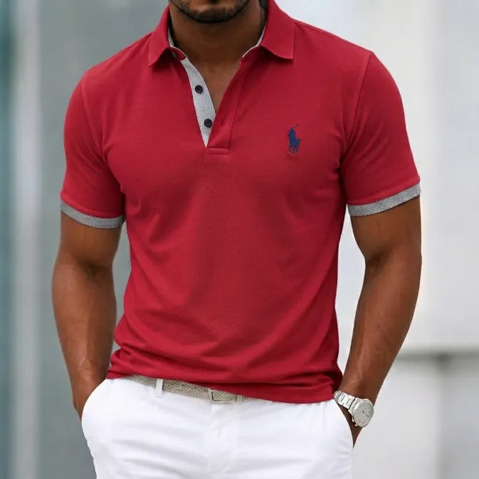 Men's Polo Shirts Casual Vacation Lapel Short Sleeve Modern Comfortable Plain