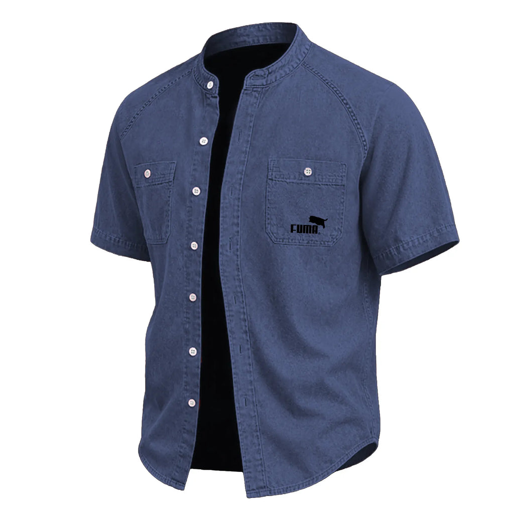 SoftFadeTM Men Shirt Casual Shirt Button Up Shirt Cotton Acid Wash Shirt