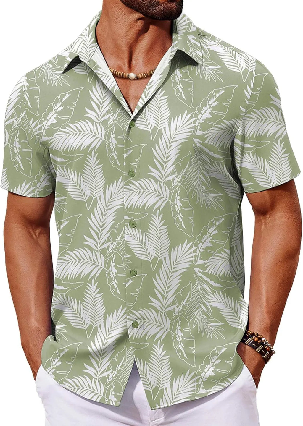 COOFANDY Mens Hawaiian Shirt Short Sleeve Button Down Shirts Tropical Floral Summer Beach Shirts