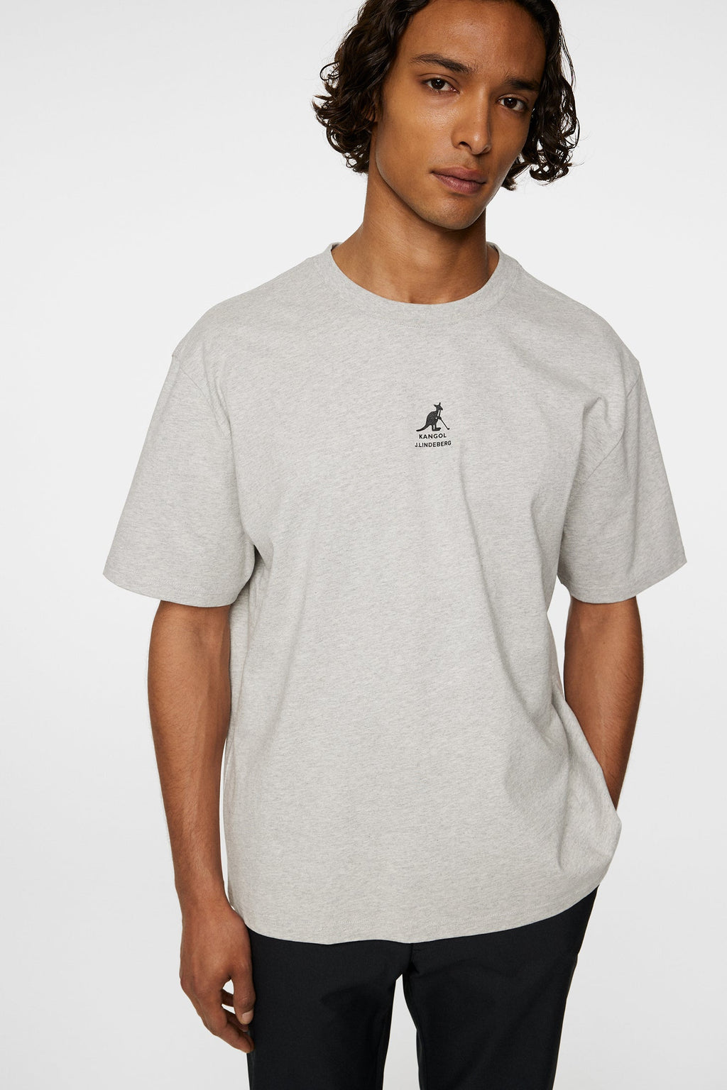 J.LINDEBERG DAVIE T-SHIRT LIGHT GREY MELANGE