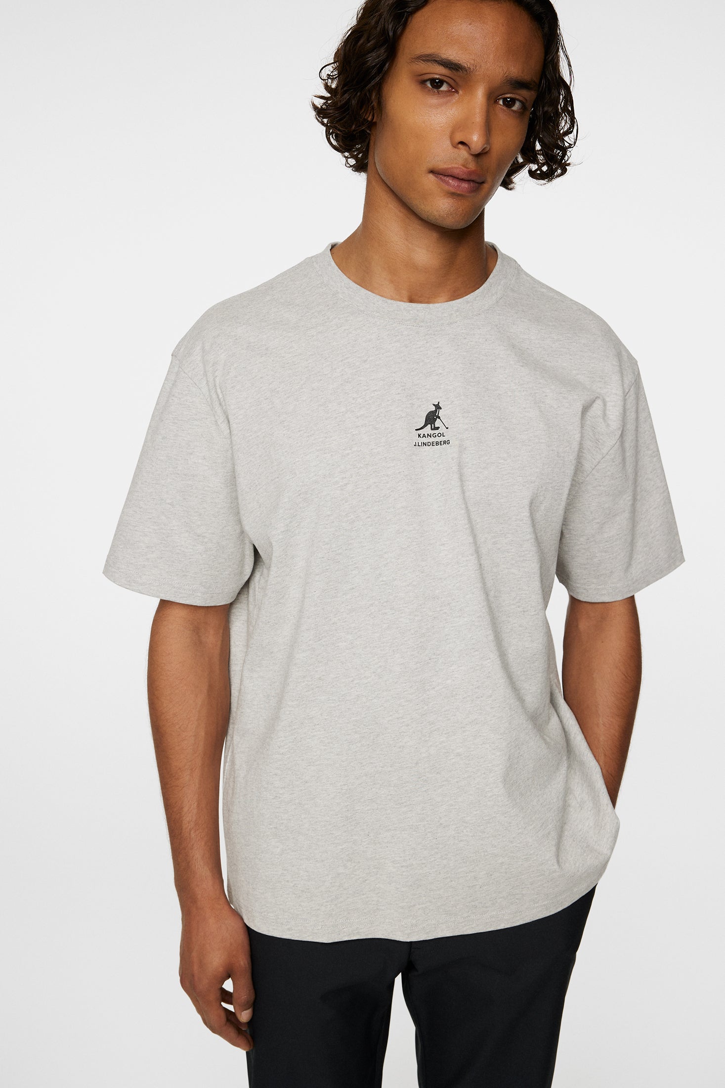 J.LINDEBERG DAVIE T-SHIRT LIGHT GREY MELANGE
