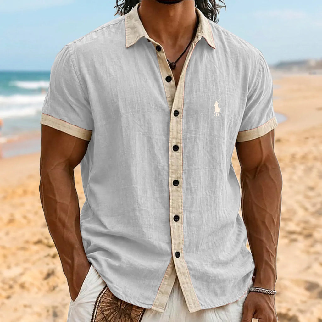 Men's Linen Shirt Summer Shirt Button-Down Shirt Beach Shirt