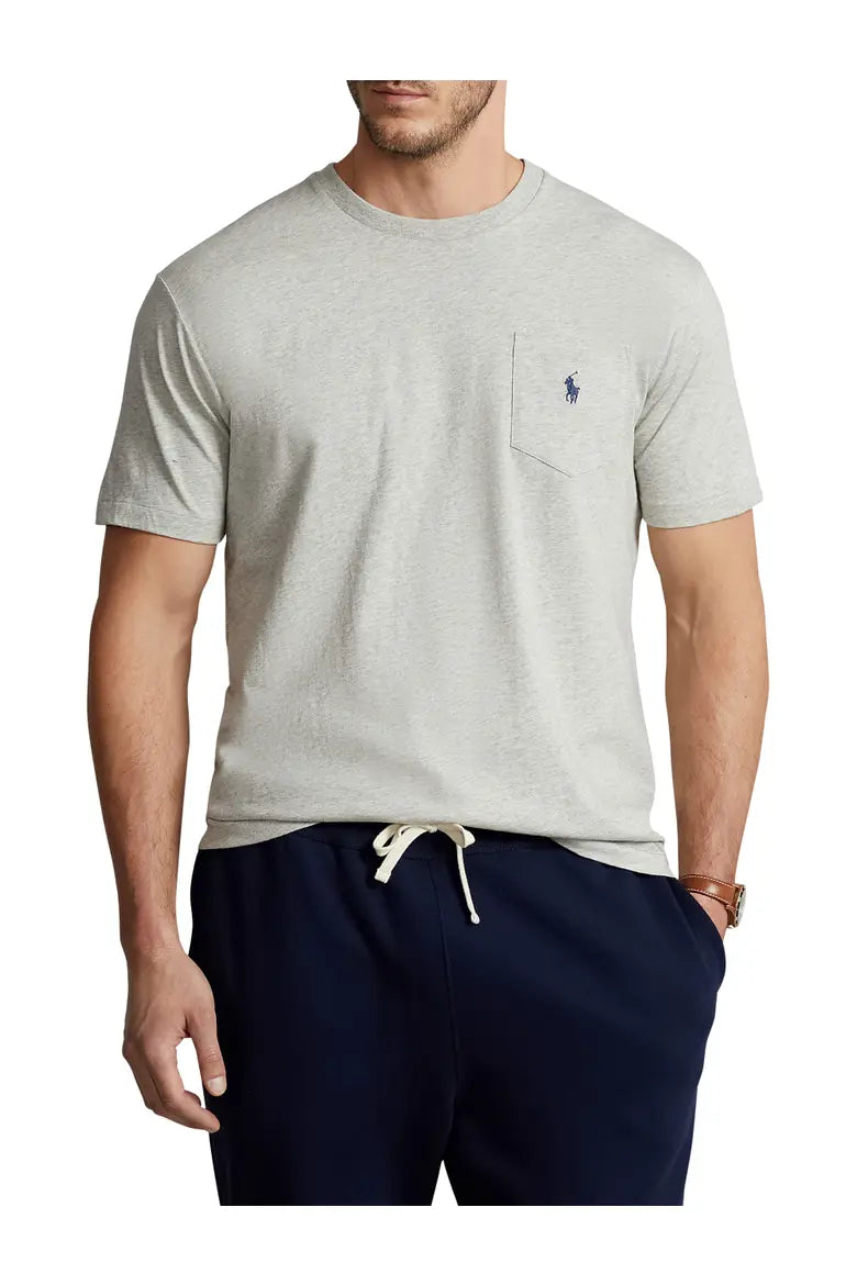 Big & Tall Classic Fit Jersey Crewneck Pocket Tee