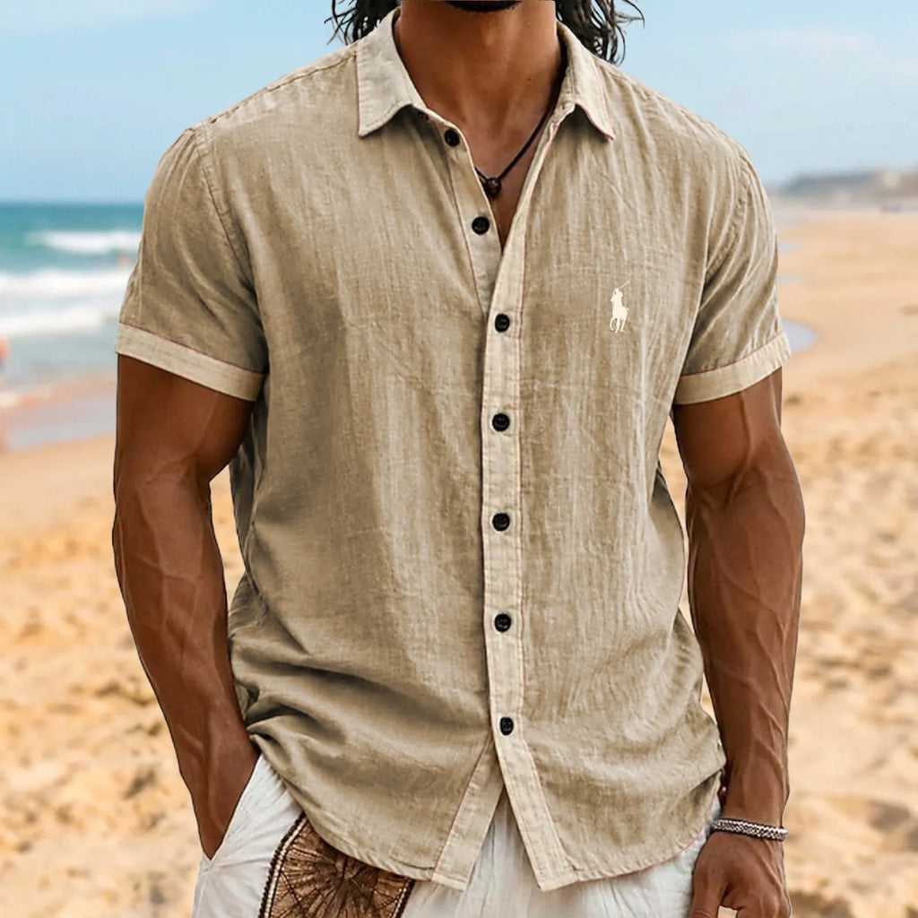 Men's Linen Shirt Summer Shirt Button-Down Shirt Beach Shirt