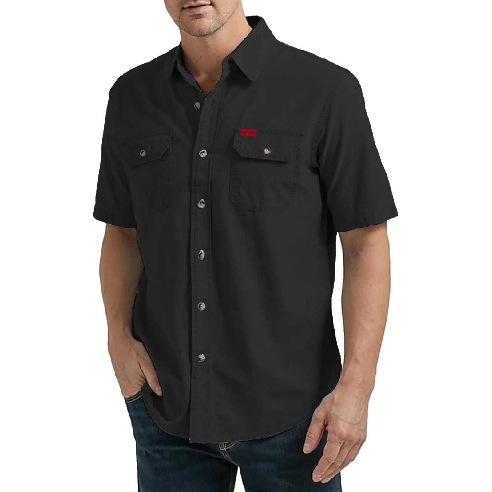 Wrangler Authentics Men's Short Sleeve Classic Woven Shirt