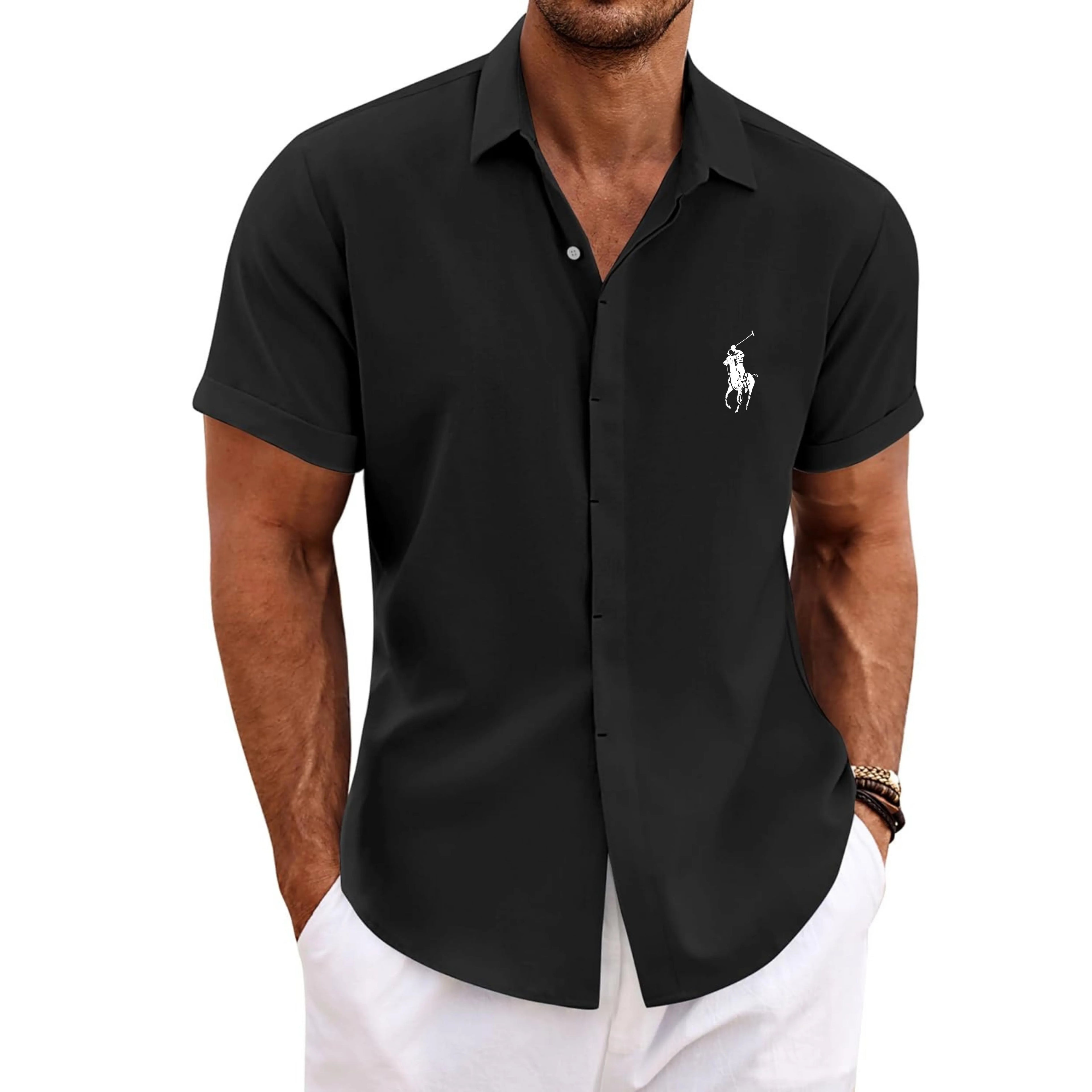 COOFANDY Men's Linen Shirts Short Sleeve Casual Shirts