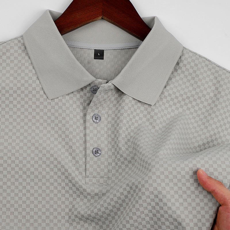 Men's Textured Fashion Polo Shirt