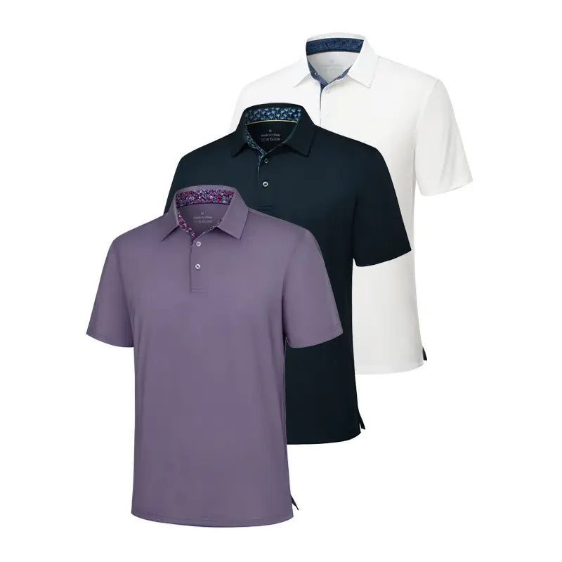 6-Pack Men's Polo Shirts – Soft Breathable Cotton, Comfortable Short Sleeve Casual Fit, Classic Collared Polo Shirts for Work, Golf, Travel & Everyday Wear