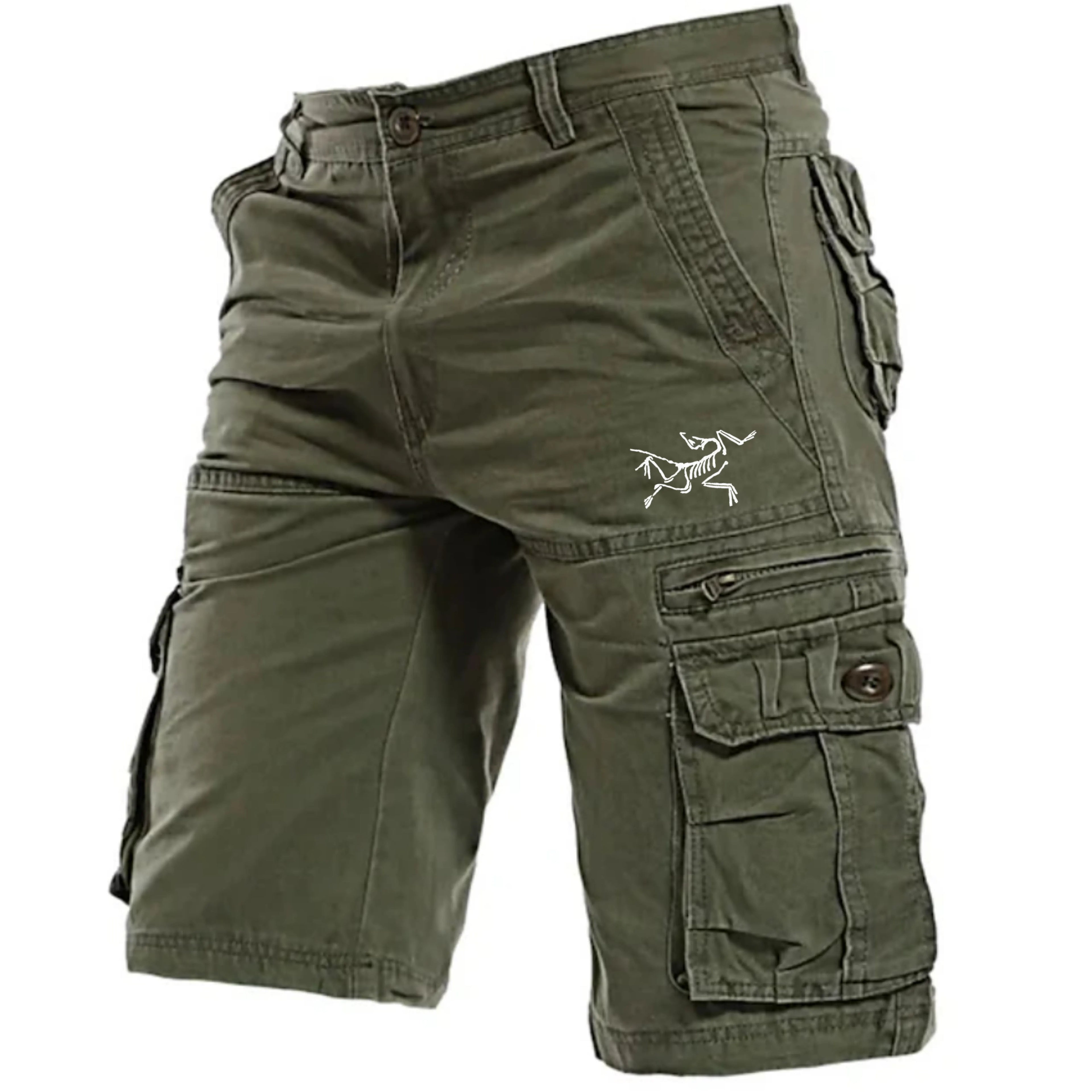 Men's Cargo Shorts Hiking Shorts Zipper Pocket Flap Pocket Plain
