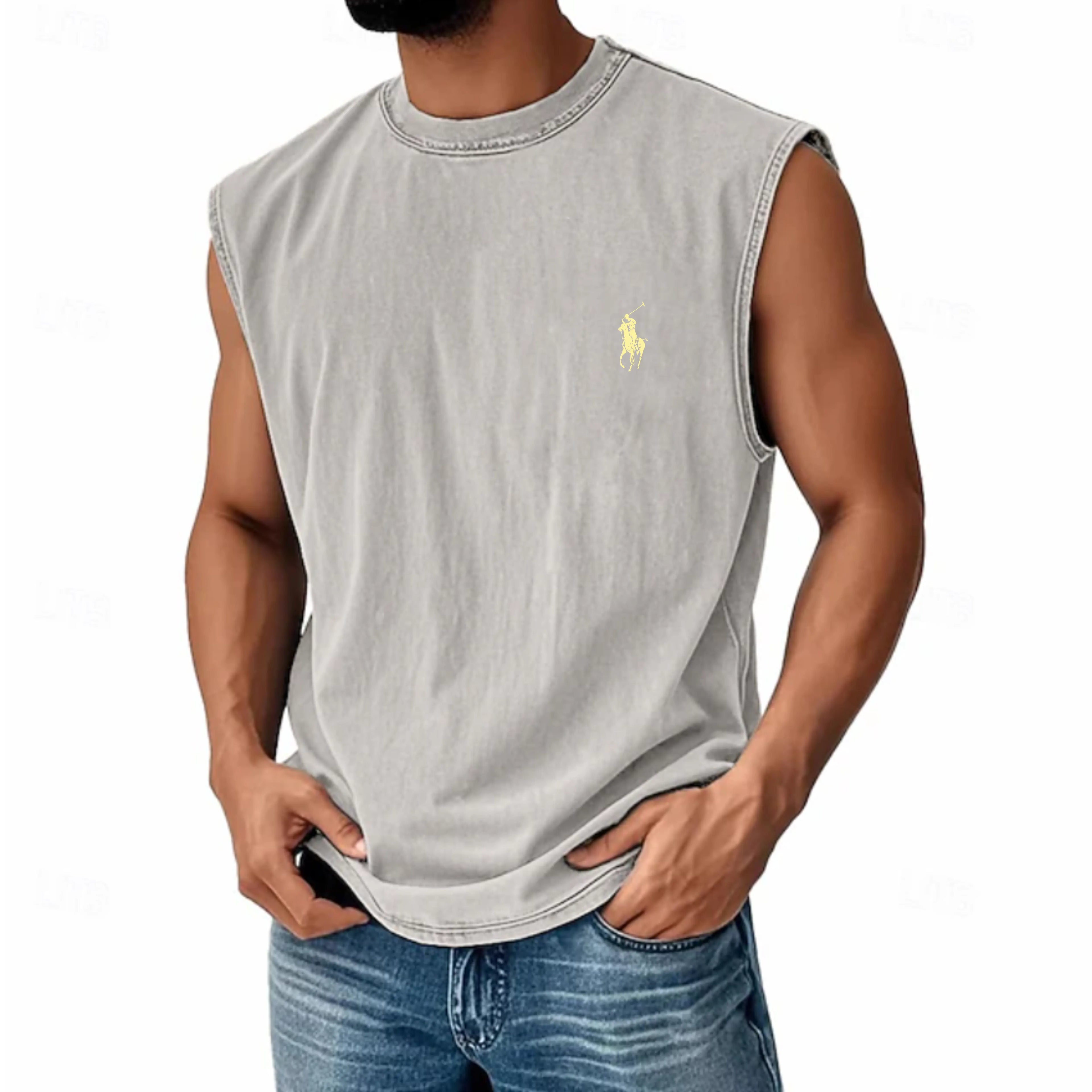 Men's Tank Top Undershirt Sleeveless Shirt Sleeveless Crew Neck Summer Plain Fashion Classic