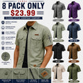 Men's Cross Fishing Shirts Cargo Shirt Utility Shirt Short Sleeve Sports & Outdoors Tactical Outdoor Streetwear