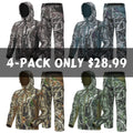 Men's Hunting Clothes,Silent Water Resistant Camo Hunting Suits