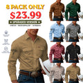 Men's Cow Work Shirt Western Shirt Cargo Shirt Long Sleeve Casual Tactical Sports & Outdoor