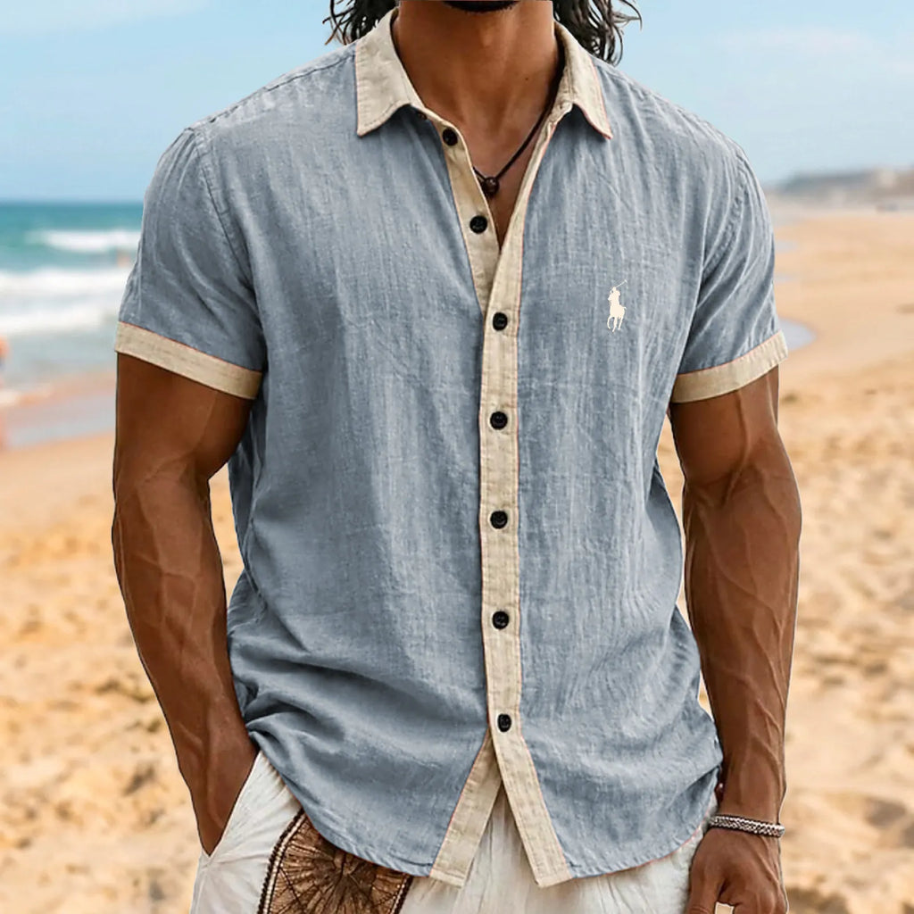 Men's Linen Shirt Summer Shirt Button-Down Shirt Beach Shirt