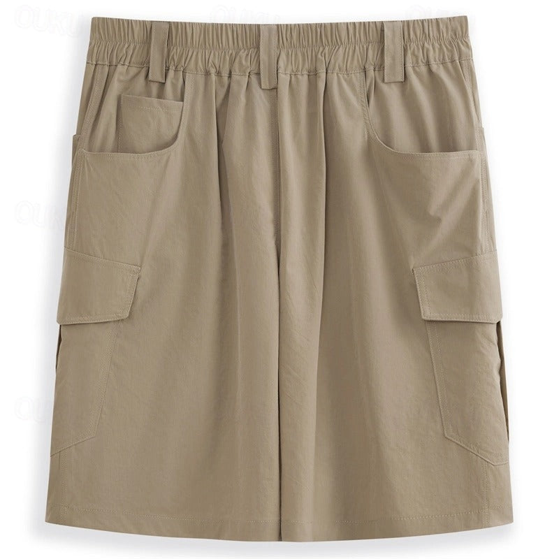 Men's Tactical Shorts, Work Shorts, Zippered Pockets, Solid Colour, Waterproof and Breathable