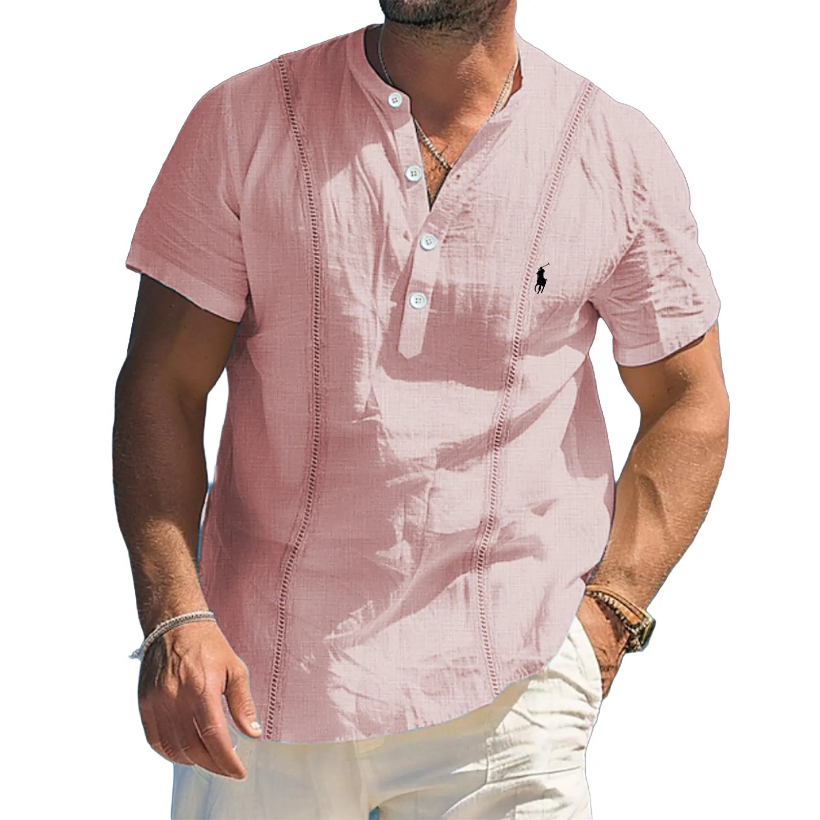Men's Shirt Linen Shirt Guayabera Shirt Popover Shirt Summer Shirt