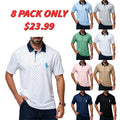 Men's Classic Polo Shirts Contrast Collar Short Sleeve Casual