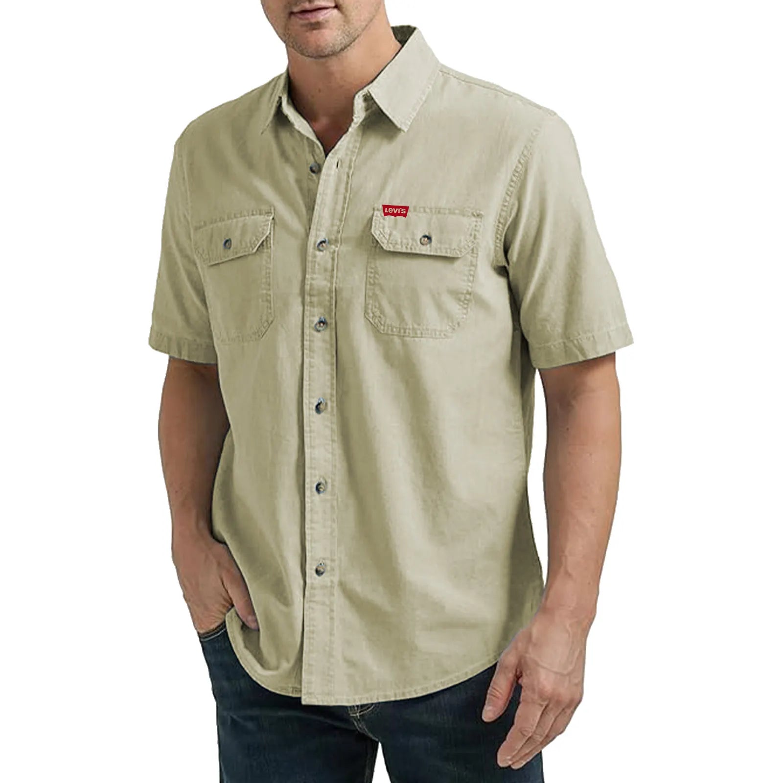 Wrangler Authentics Men's Short Sleeve Classic Woven Shirt