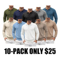 Men’s Long Sleeve Knit Polo Shirt – Casual Button Down Style
