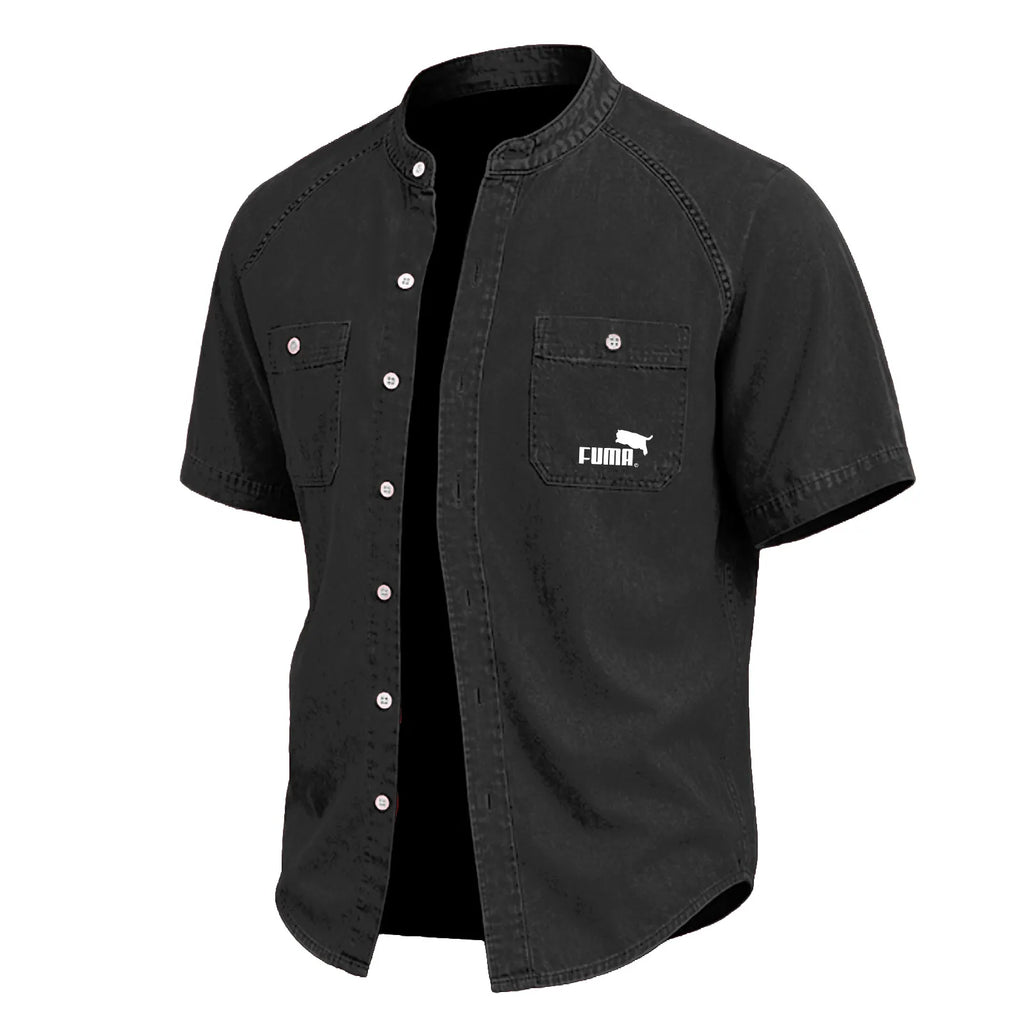 SoftFadeTM Men Shirt Casual Shirt Button Up Shirt Cotton Acid Wash Shirt