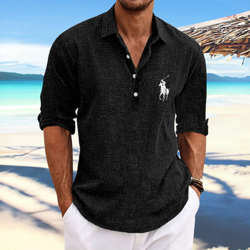 Men's Shirt Linen Shirt Summer Shirt Beach Wear Plain