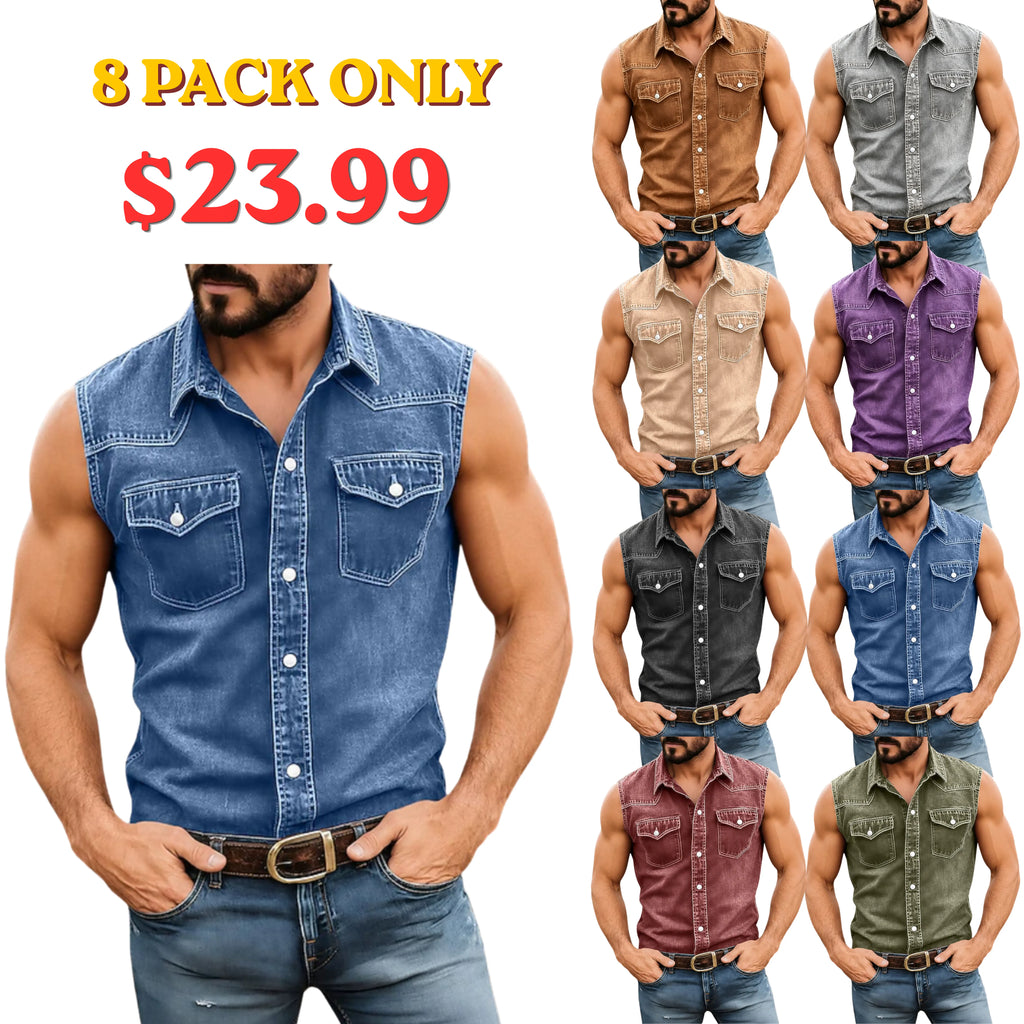 SoftFadeTM Men Shirt Casual Shirt Work Shirt Acid Wash Shirt