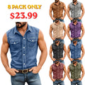 SoftFadeTM Men Shirt Casual Shirt Work Shirt Acid Wash Shirt
