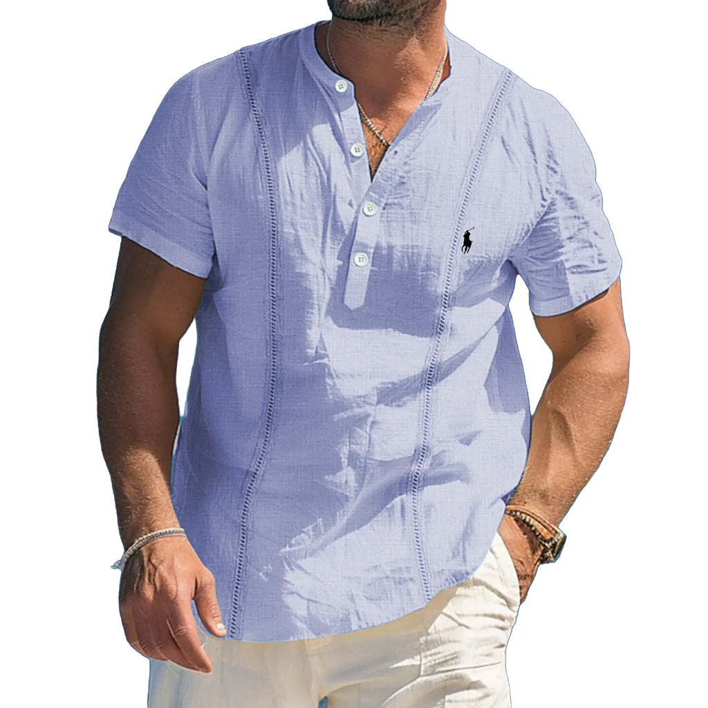 Men's Shirt Linen Shirt Guayabera Shirt Popover Shirt Summer Shirt