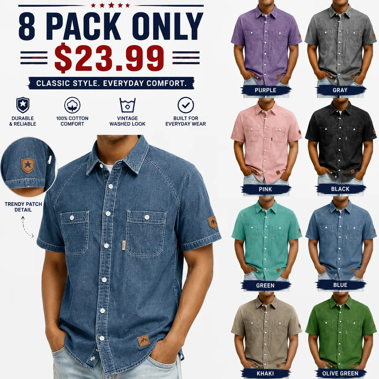 SoftFadeTM Men's Shirt Cotton