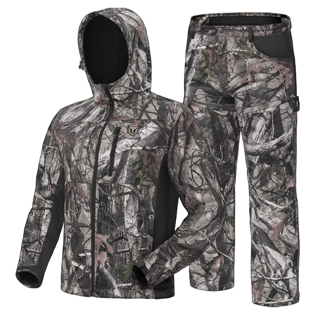 Men's Hunting Clothes,Silent Water Resistant Camo Hunting Suits