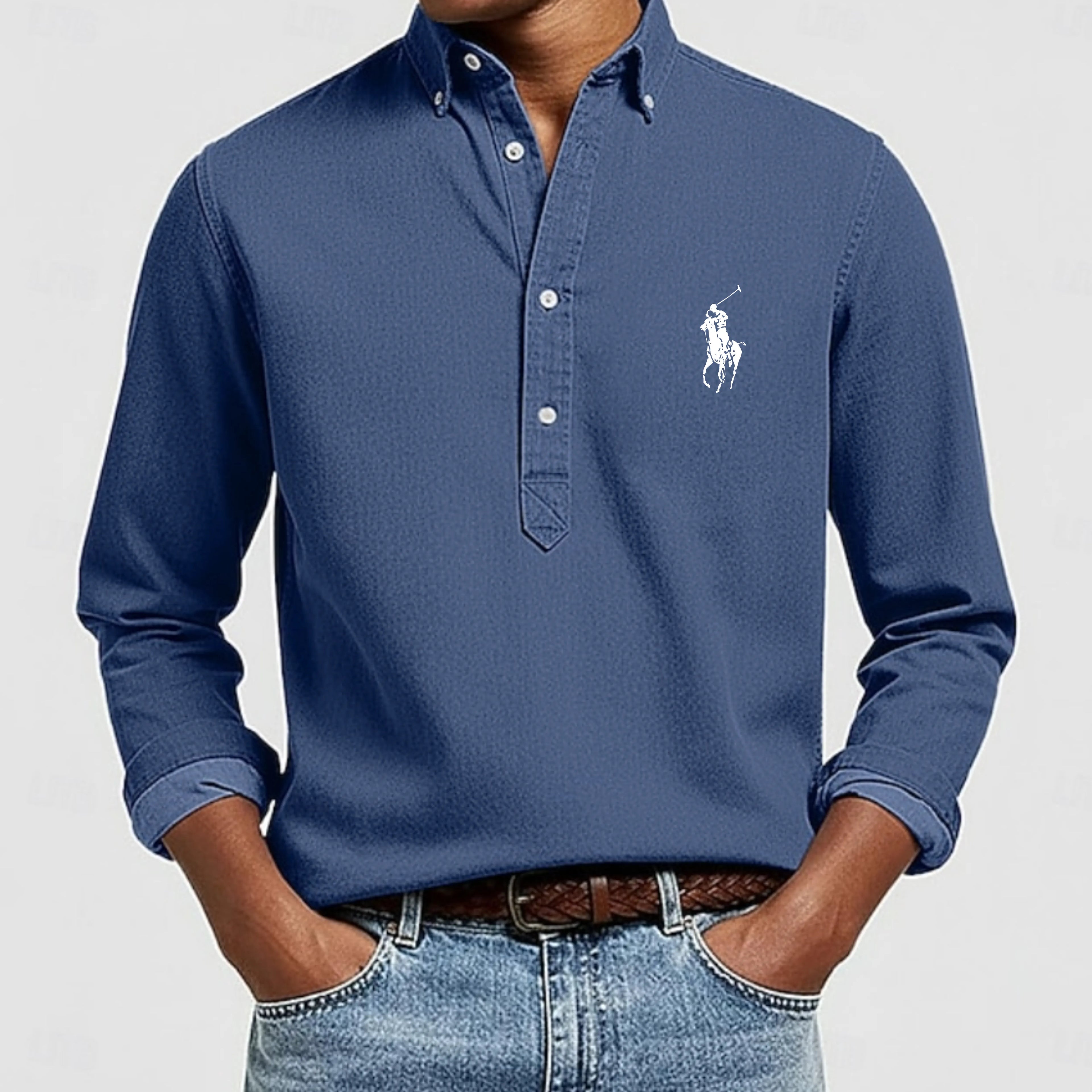 Men's Shirt Popover Shirt Button Down Shirt Casual Shirt