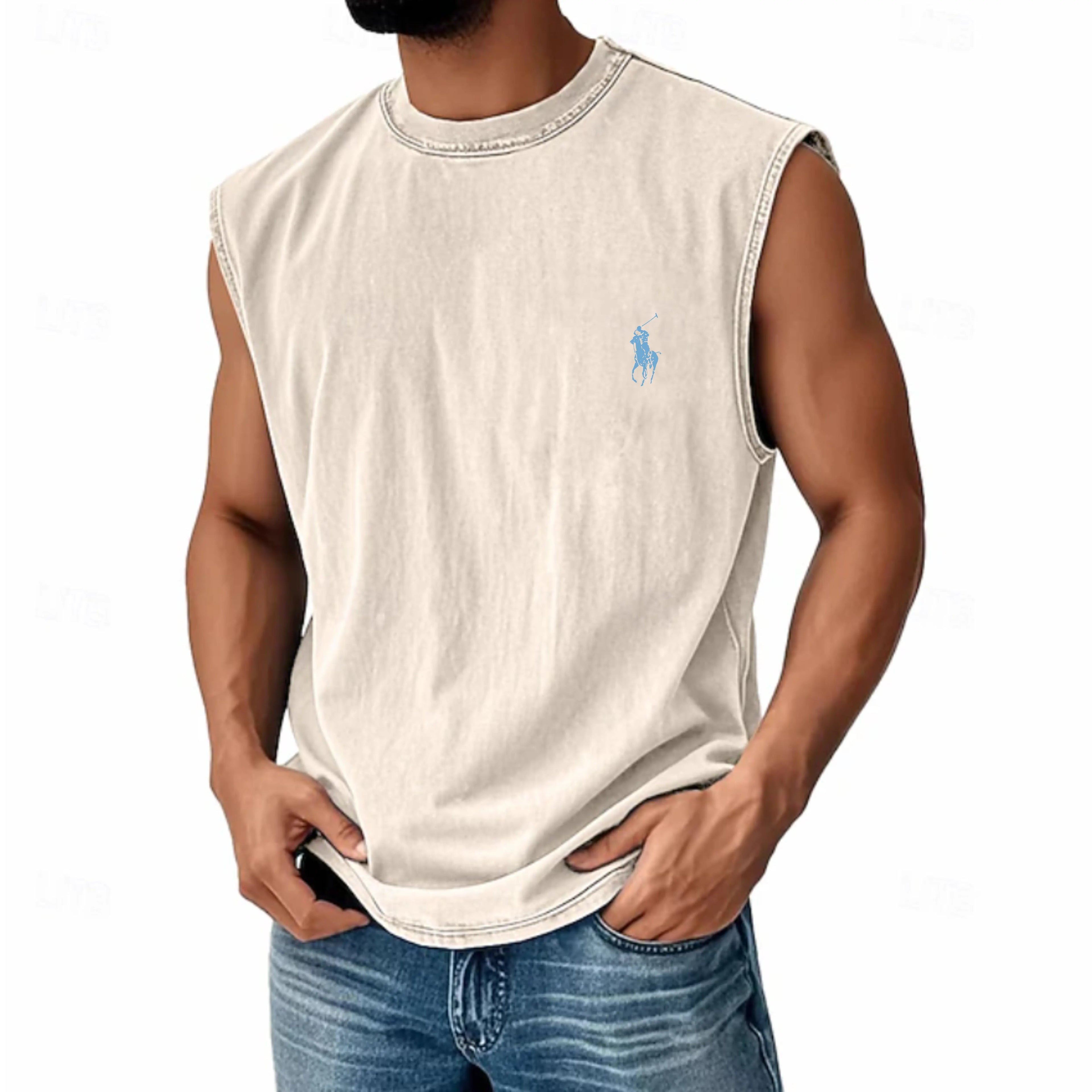Men's Tank Top Undershirt Sleeveless Shirt Sleeveless Crew Neck Summer Plain Fashion Classic