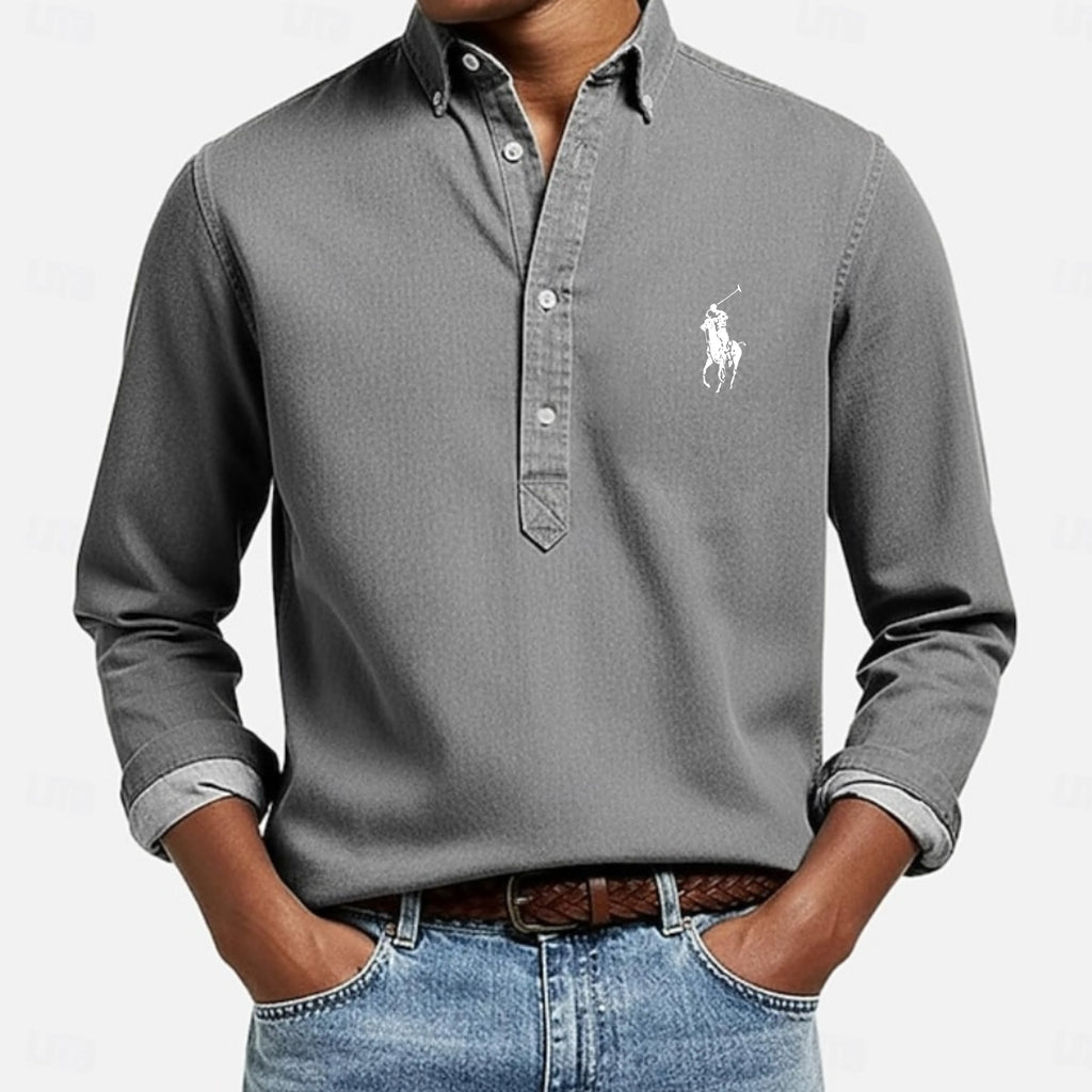 Men's Shirt Popover Shirt Button Down Shirt Casual Shirt