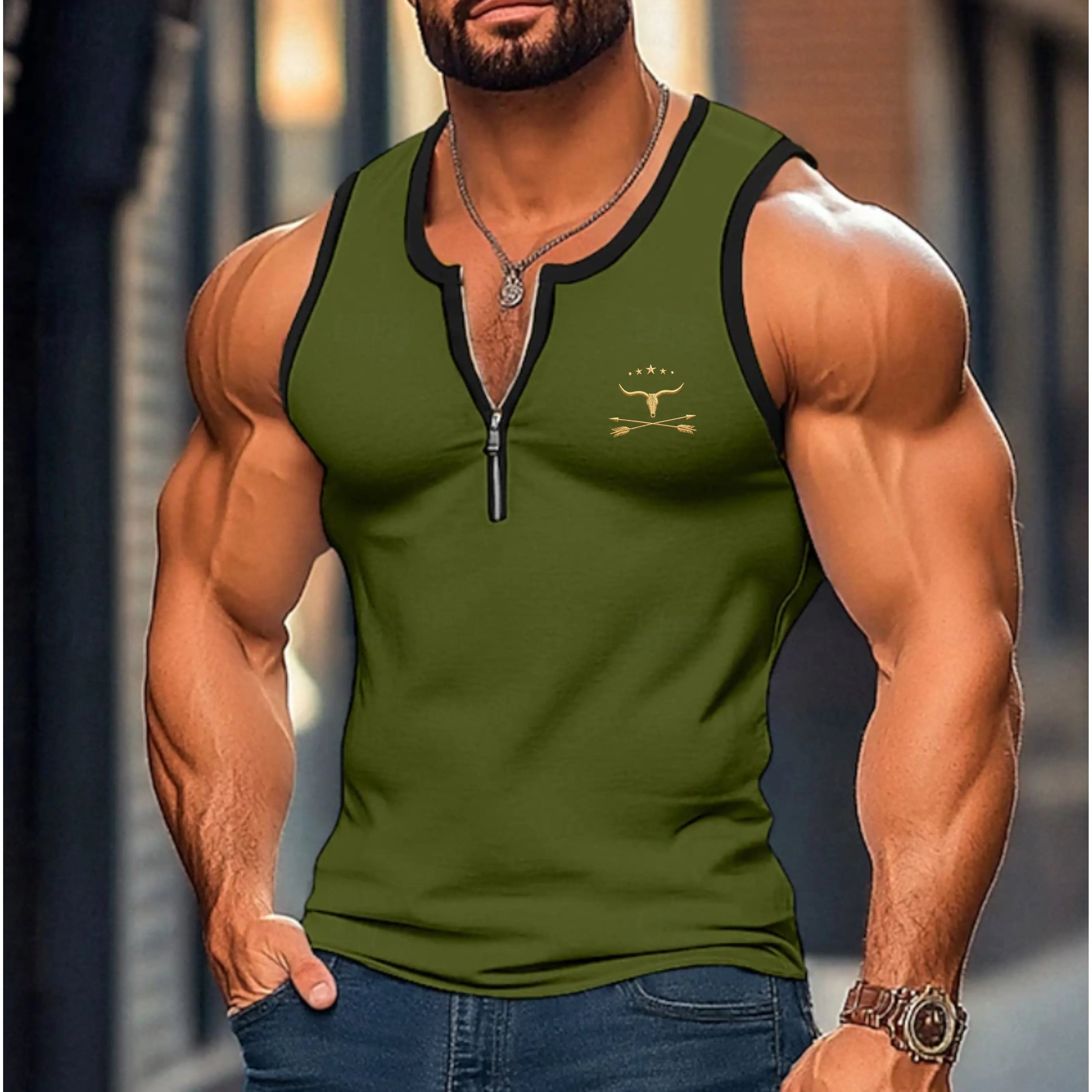 Men's T Shirt Henley Shirt Tee Top Short Sleeve Color Block