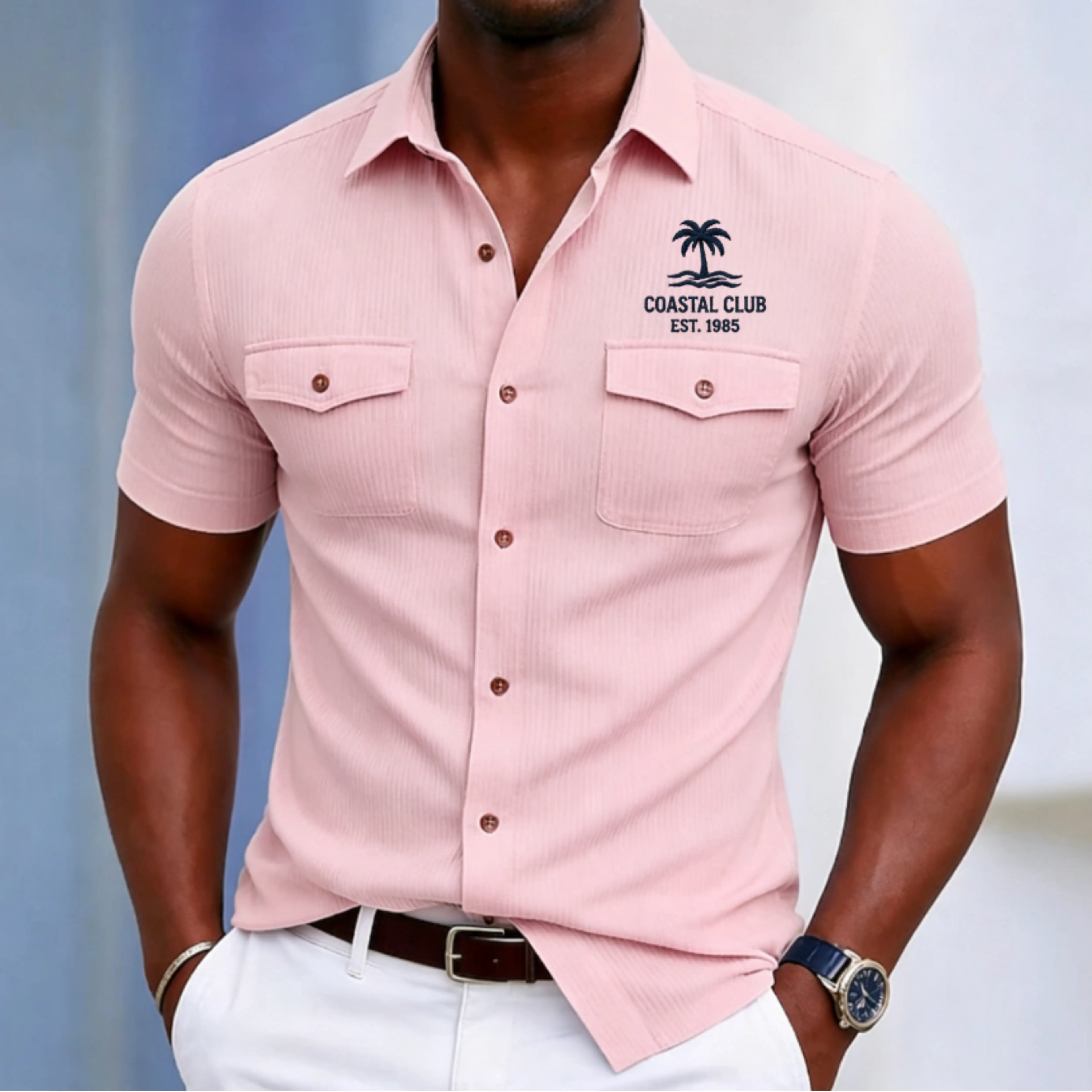 Men's Shirt Casual Shirt Corduroy Shirt Button Up Shirt